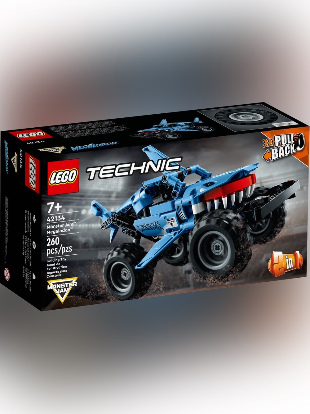 LEGO Technic #42134 Monster Jam Megalodon 100% Complete 260 Pce 2-in-1 - Retired
